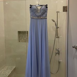 NWT Light Purple Strapless Sweetheart Neckline Maxi Cocktail Dress (size S)